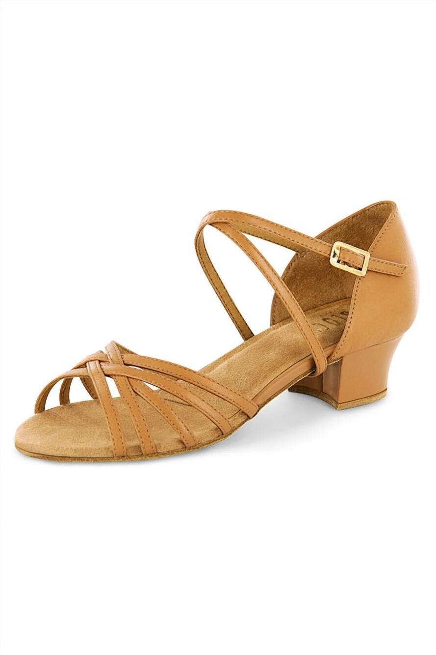 NEW BLOCH women's annabella leather open toe ballroom shoe in natural